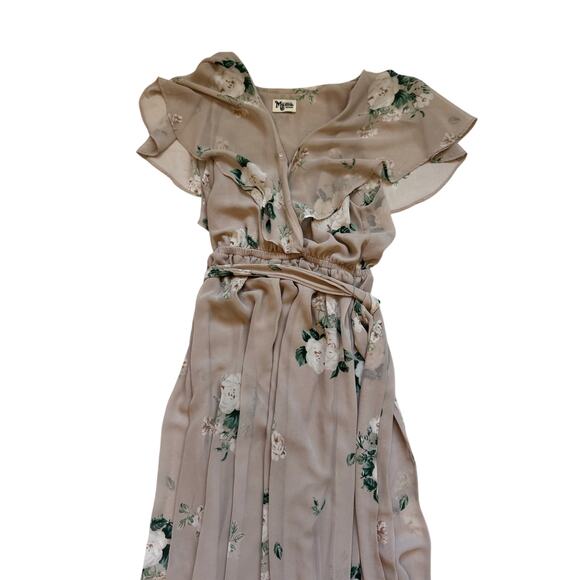 Show Me Your Mumu Floral Maxi Dress Women's Medium Chiffon Coquette Cottagecore - Picture 4 of 16